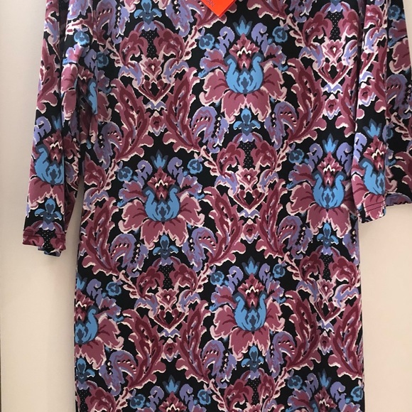 NWT Tracy Negoshian ‘Danielle’ Shift dress in floral watercolor w/ 3/4 sleeve. - Picture 5 of 8